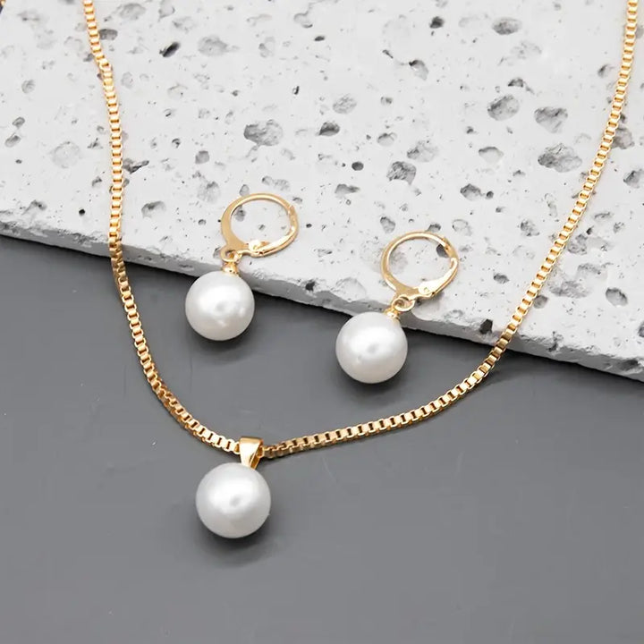 Sierlijke Parelketting Set