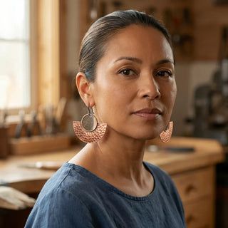 Solstice Kupfer-Tropfenohrringe
