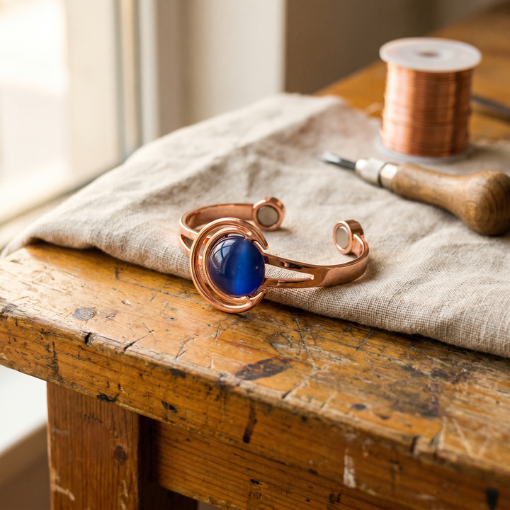 Kupferarmband in Kreisform