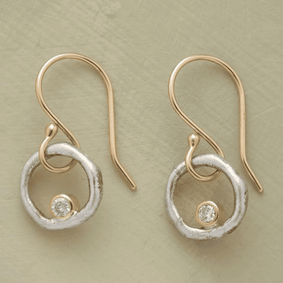 Vintage Gold- und Silberohrringe mit Zirkonia