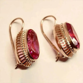 Vintage Ohrringe mit rotem Stein