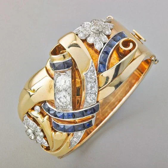 Ring Blauer Zirkonia Gold