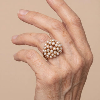 Klassieke Ingelegde Parel Gouden Ring