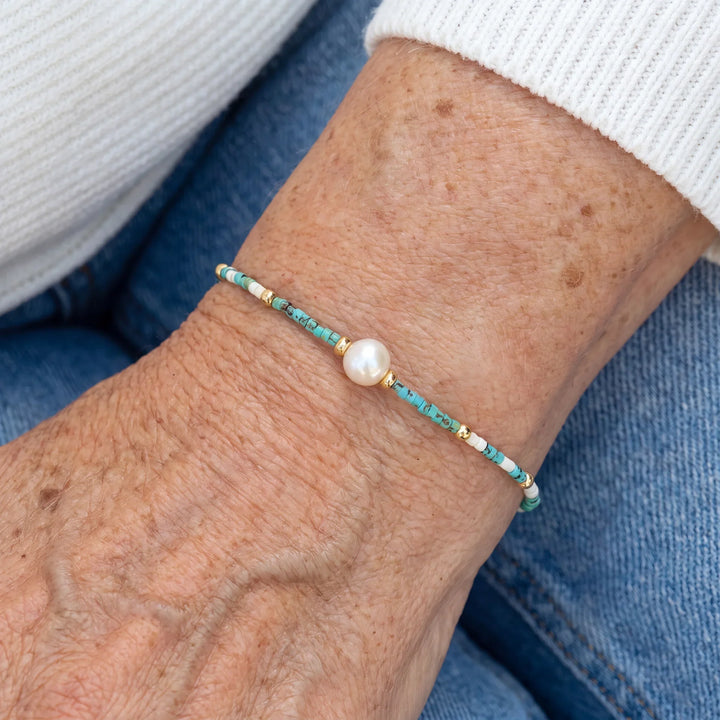 Turkoois Parel Armband