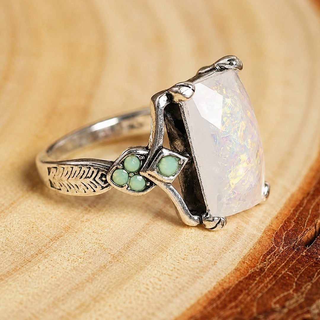 Ring Zeitloser Opal Silber