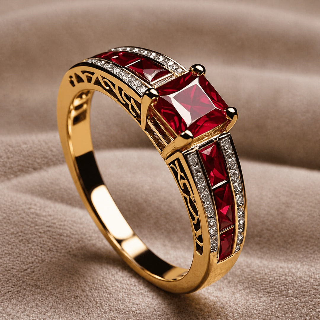 Ring Rubin-Krone Gold