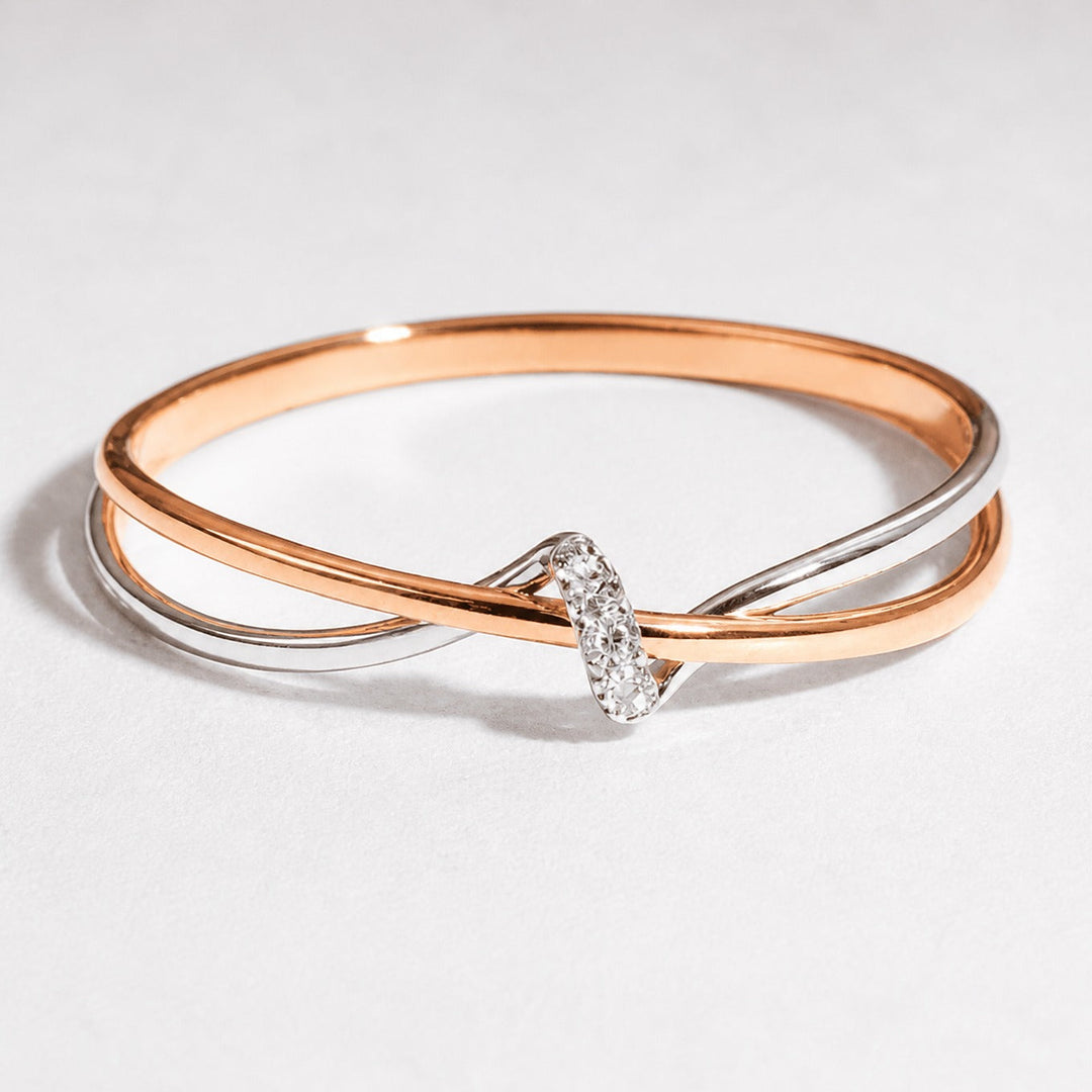 Ring Twist Gold-Silber