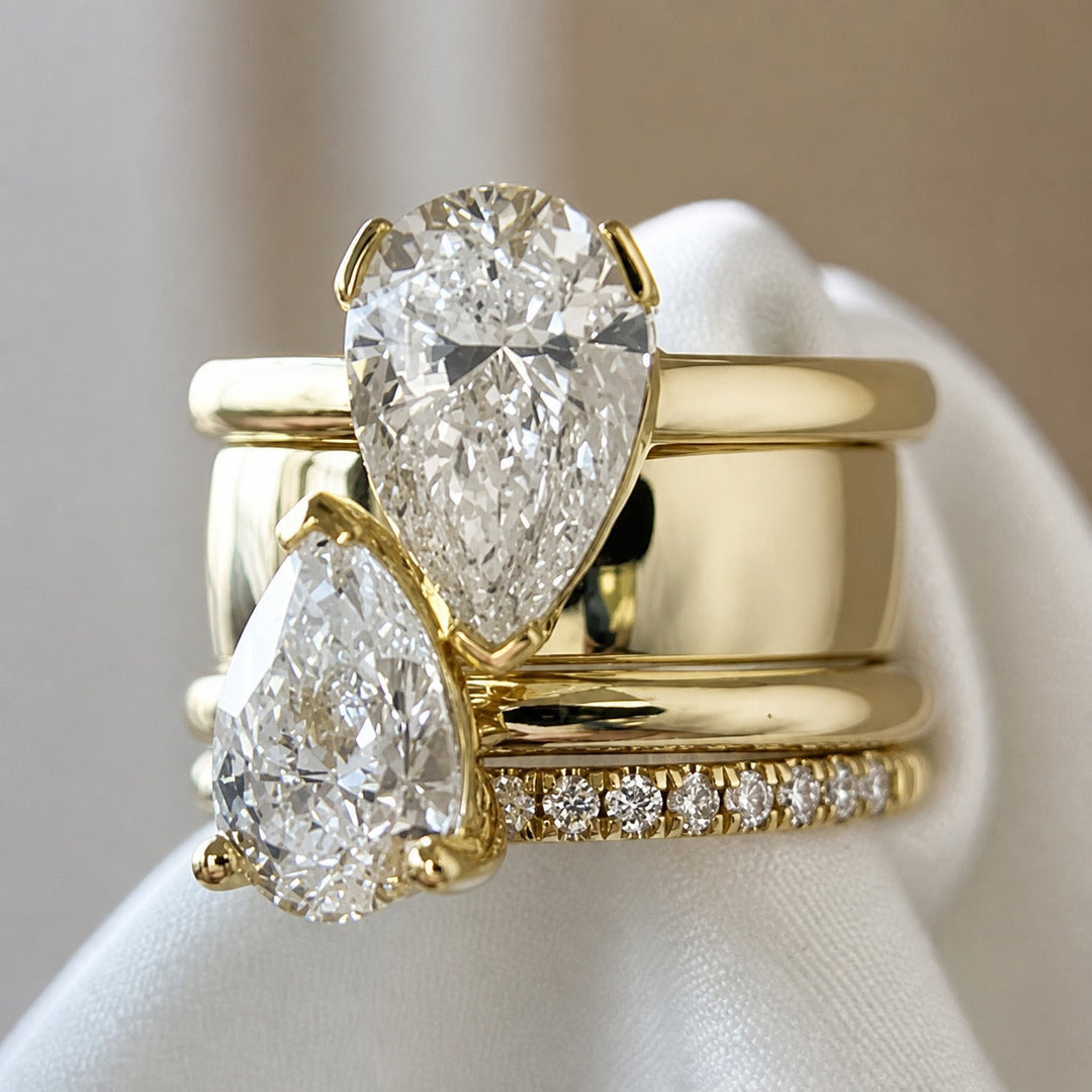 Ring Doppeltropfen mit Zirkonia