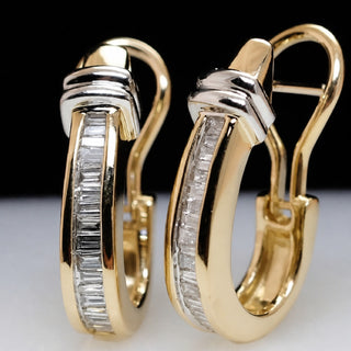 Vintage Diamant-Ohrringe aus Gold
