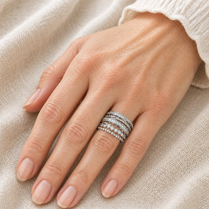 Ring Geschichtet mit Zirkonia