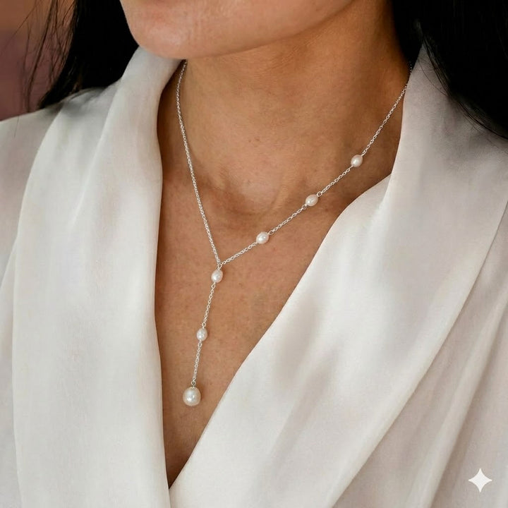 Cascade Parel Lariat Ketting